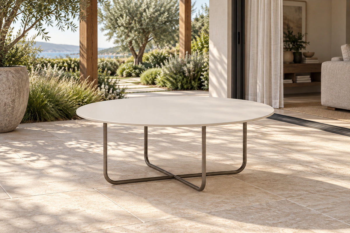 Portofino Coffee Table, front-right three-quarter lifestyle view