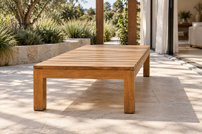 Puglia Coffee Table, low near-side-profile lifestyle view