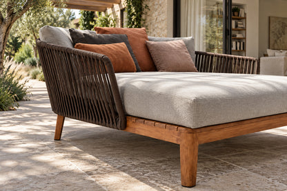 Puglia Daybed, low near-side-profile lifestyle view