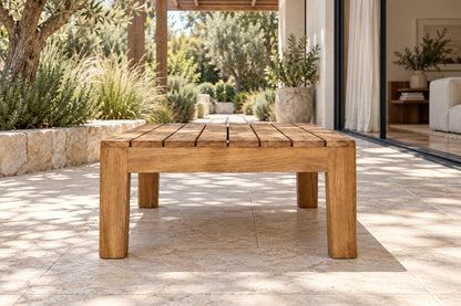 Puglia Side Table, low near-side-profile lifestyle view