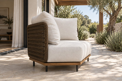 Ravello Corner Module, low near-side-profile lifestyle view