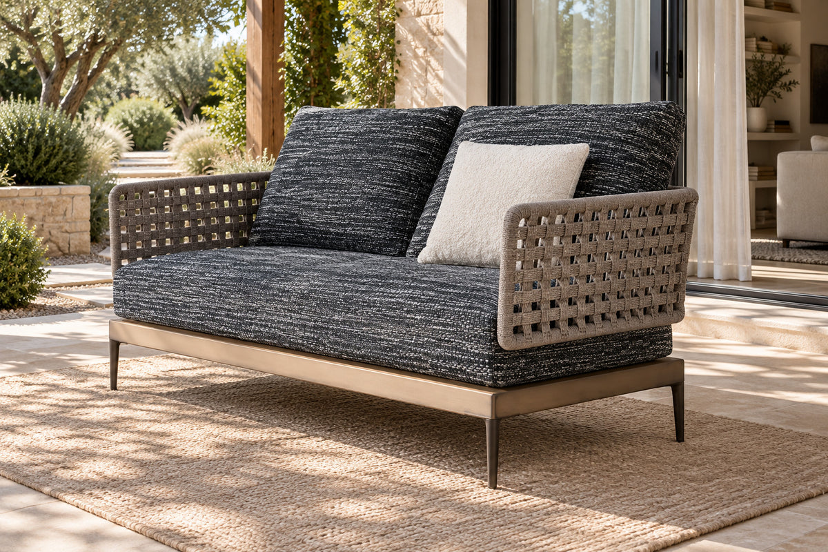 Salina Two-Seat Sofa, front-right three-quarter lifestyle view