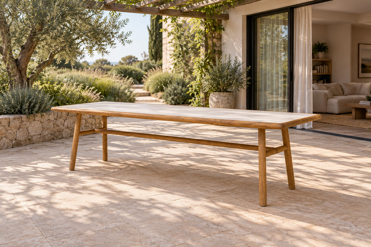 Sintra Dining Table, front-right three-quarter lifestyle view