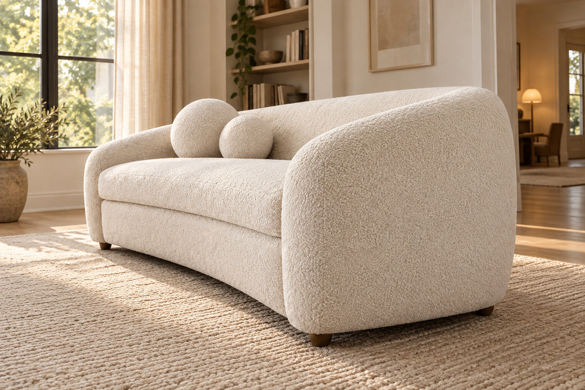 Sylvain Sofa, low near-side-profile lifestyle view