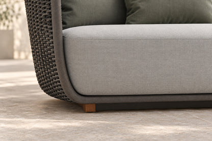 Santorini Sofa 180 cm, woven side and base detail
