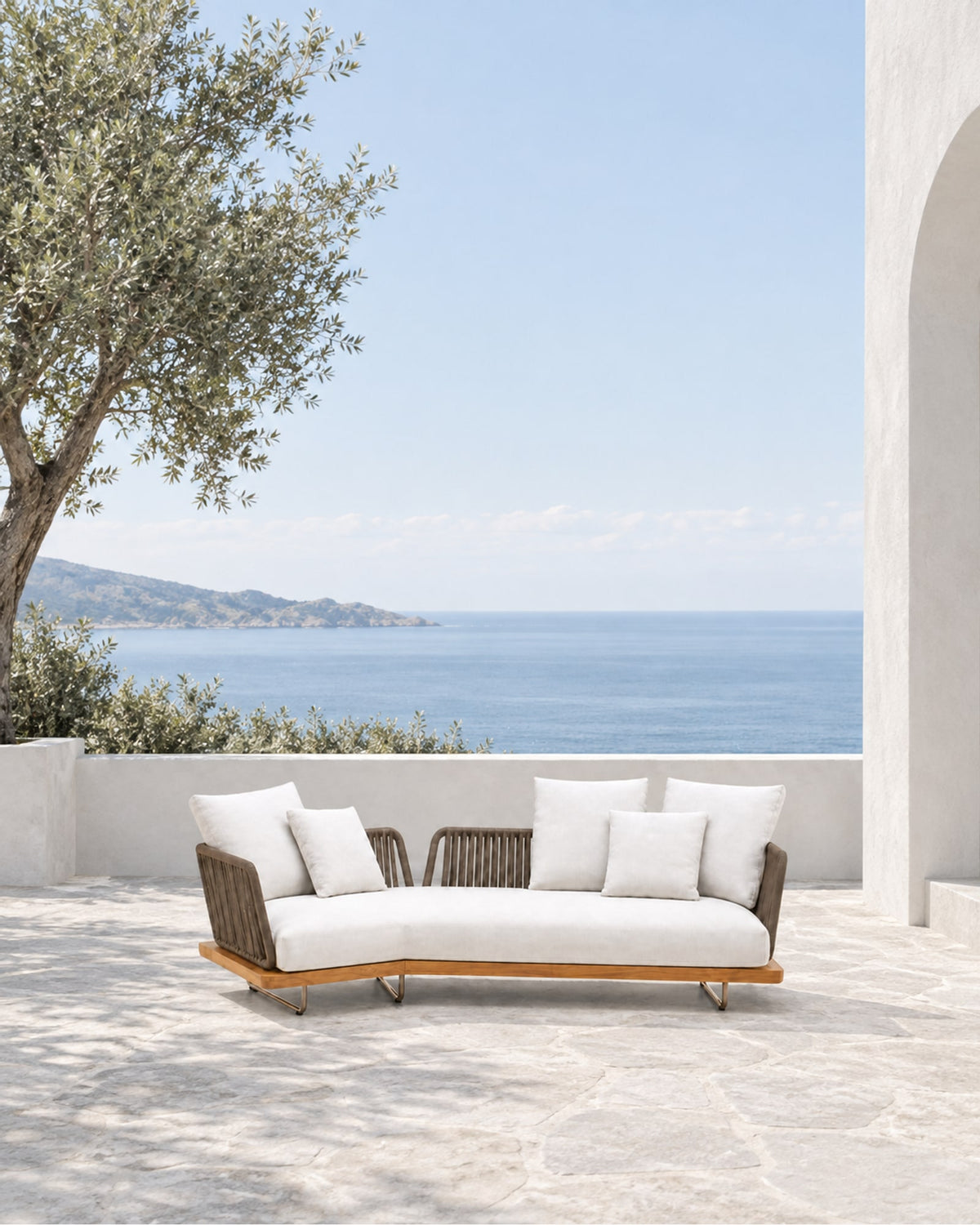 Portofino Corner Sectional in a styled setting