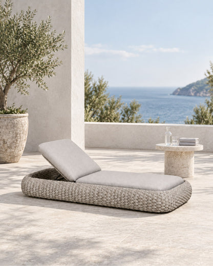 Sabbia Sun Lounger in a styled setting