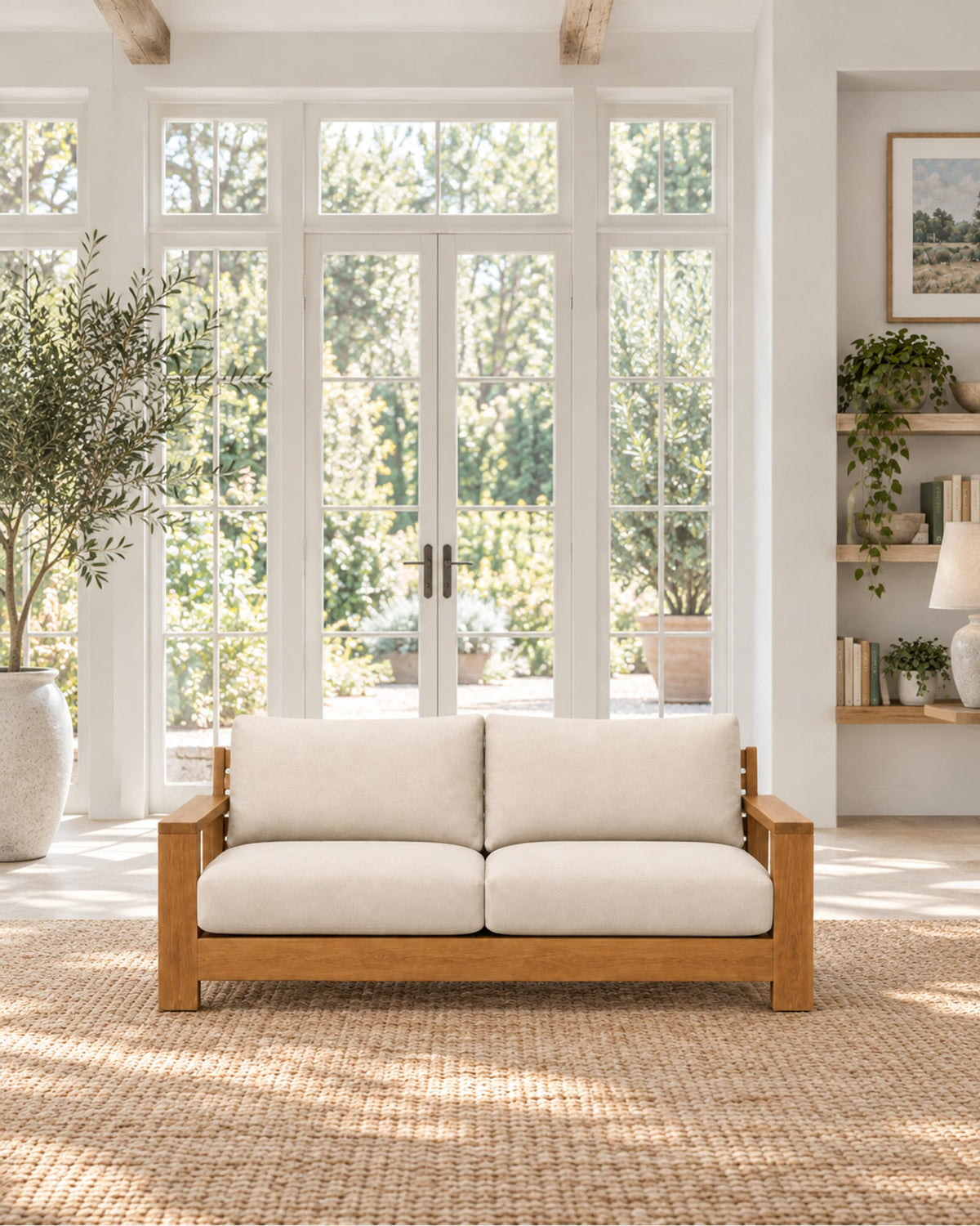 Ojai Loveseat in a styled setting