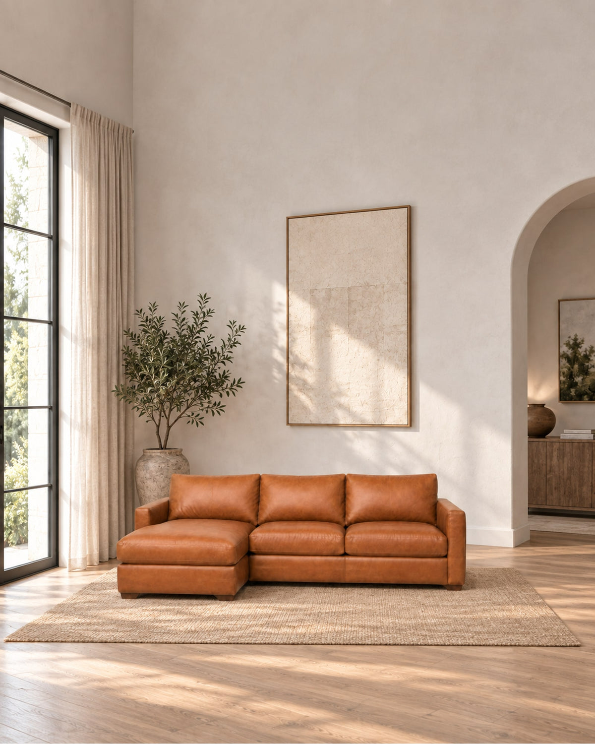 Laurel Sectional in a styled setting