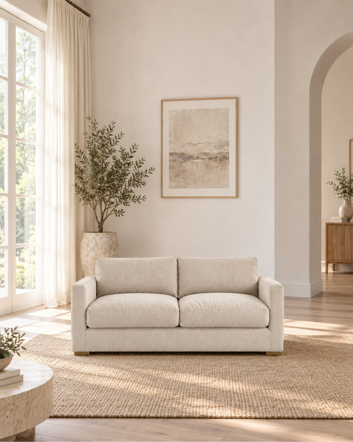 Presidio Loveseat in a styled setting