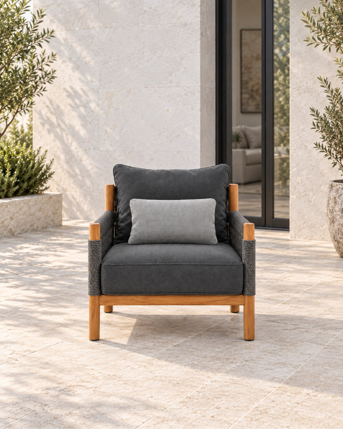 Ithaca Lounge Chair in a styled setting