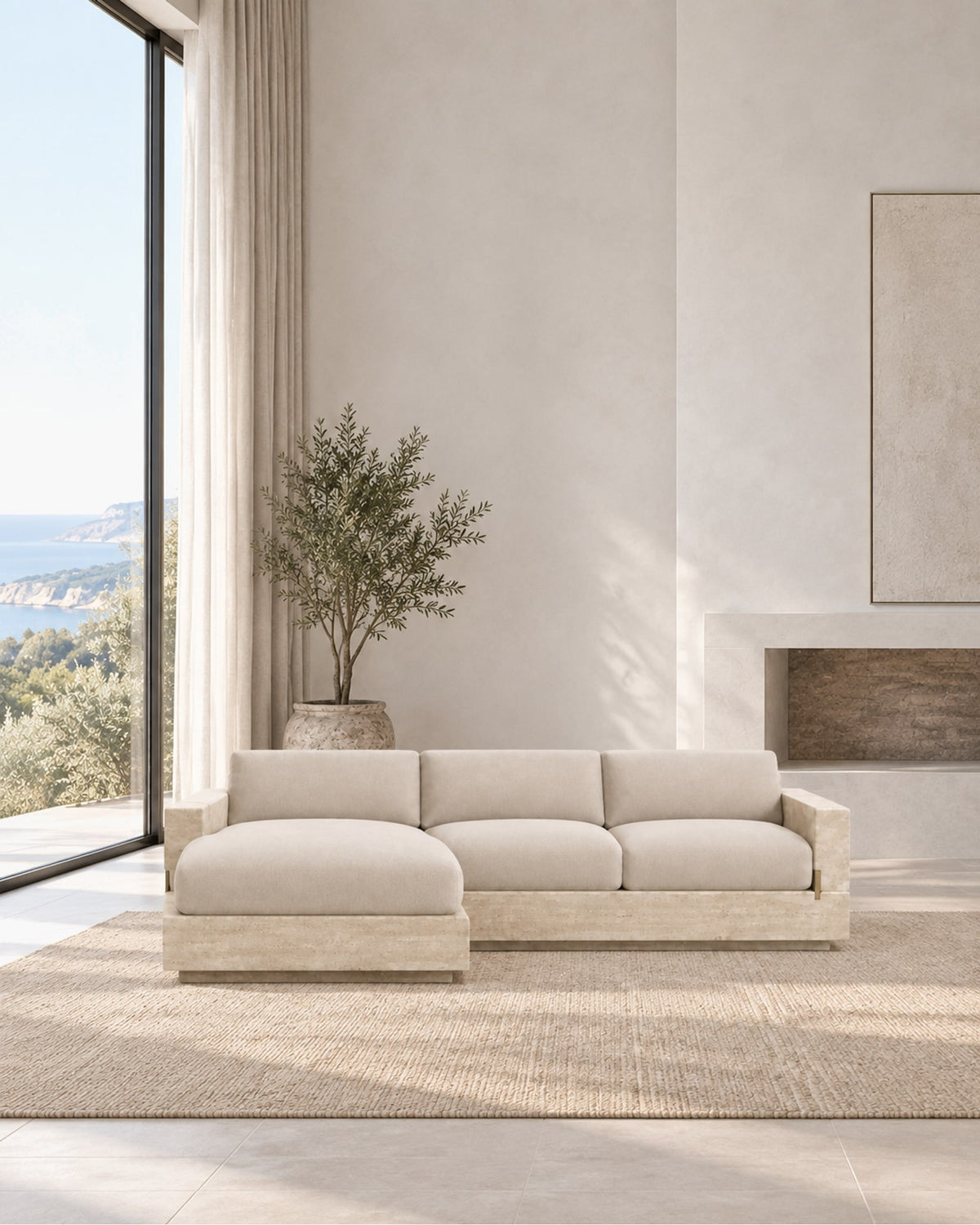 Bixby Sectional in a styled setting