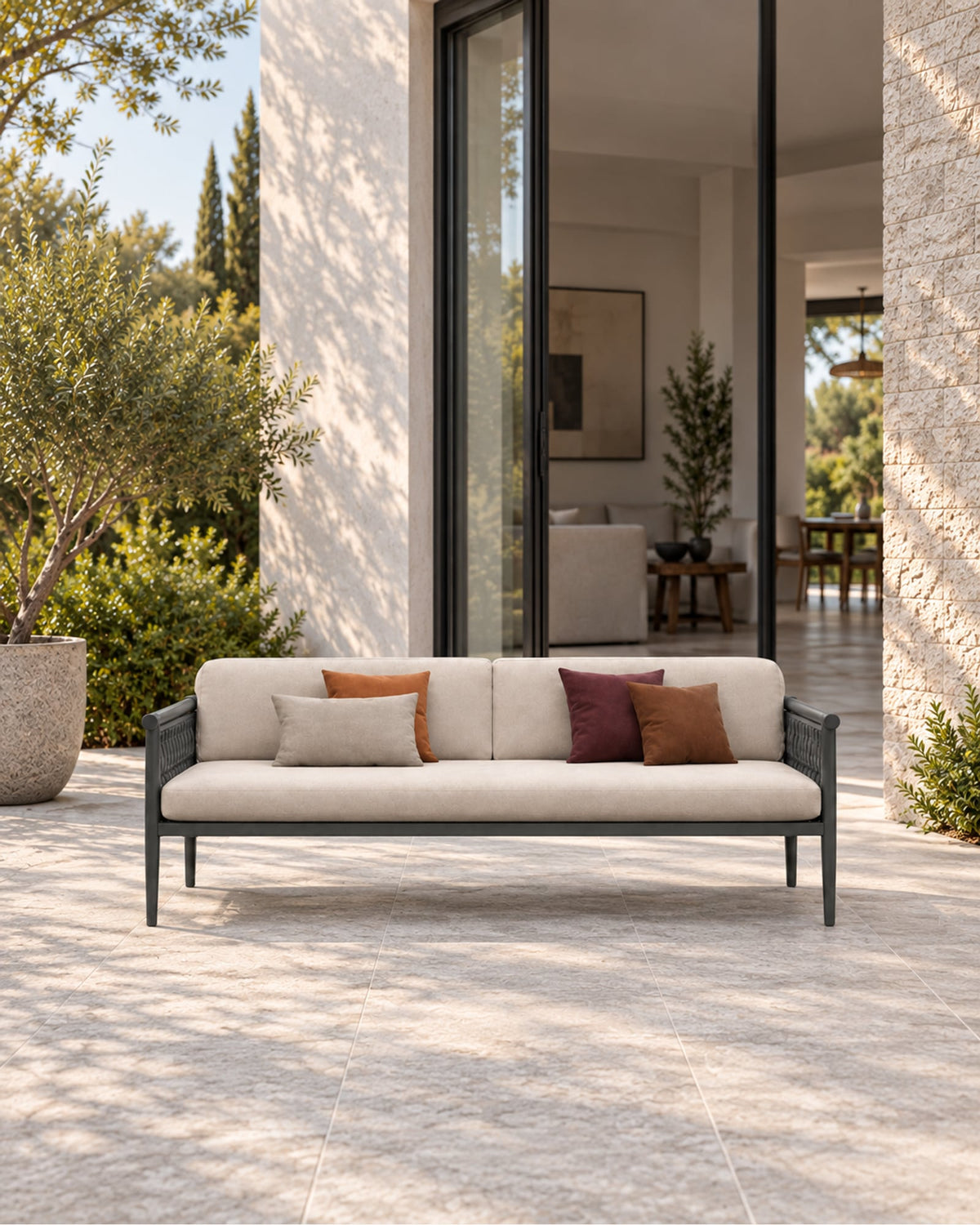 Formentera Sofa, 160 cm in a styled setting