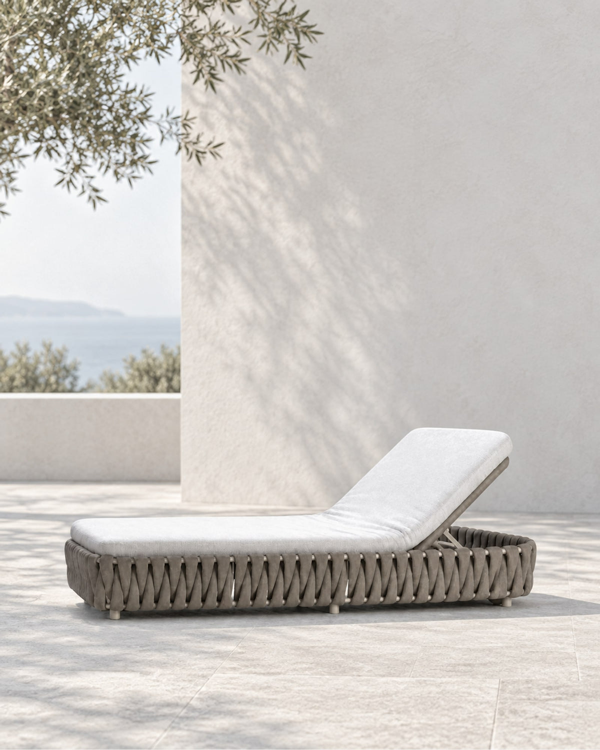 Linosa Sun Lounger in a styled setting