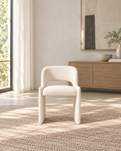 Corta Fabric Dining Side Chair in a styled setting