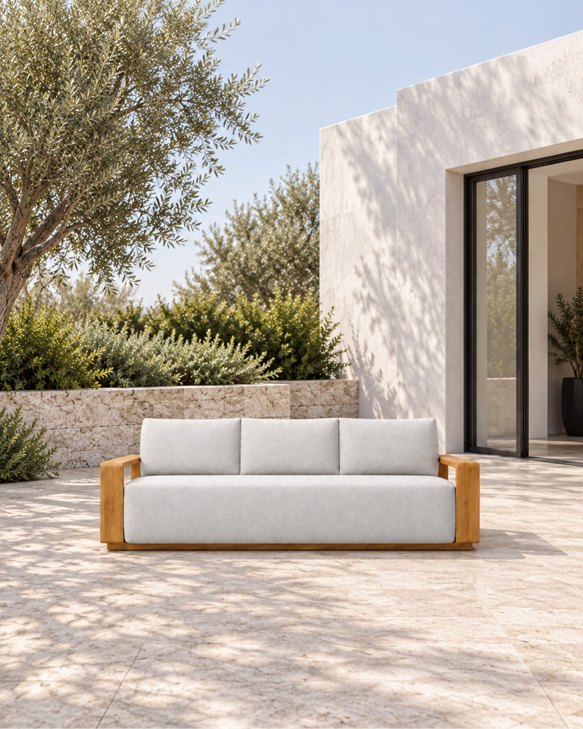 Grace Sofa in Teak in a styled setting
