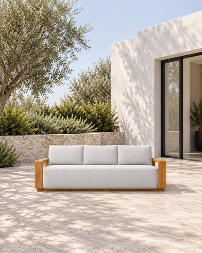 Grace Sofa in Teak in a styled setting