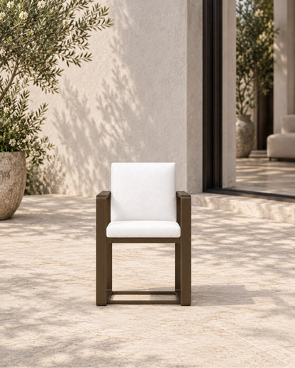 Grace Dining Chair in Aluminium in a styled setting