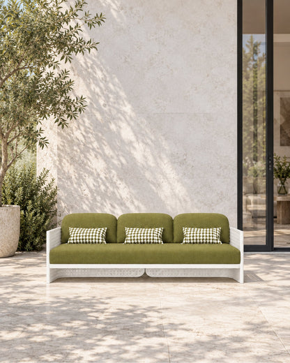Luna Sofa in Aluminium in a styled setting