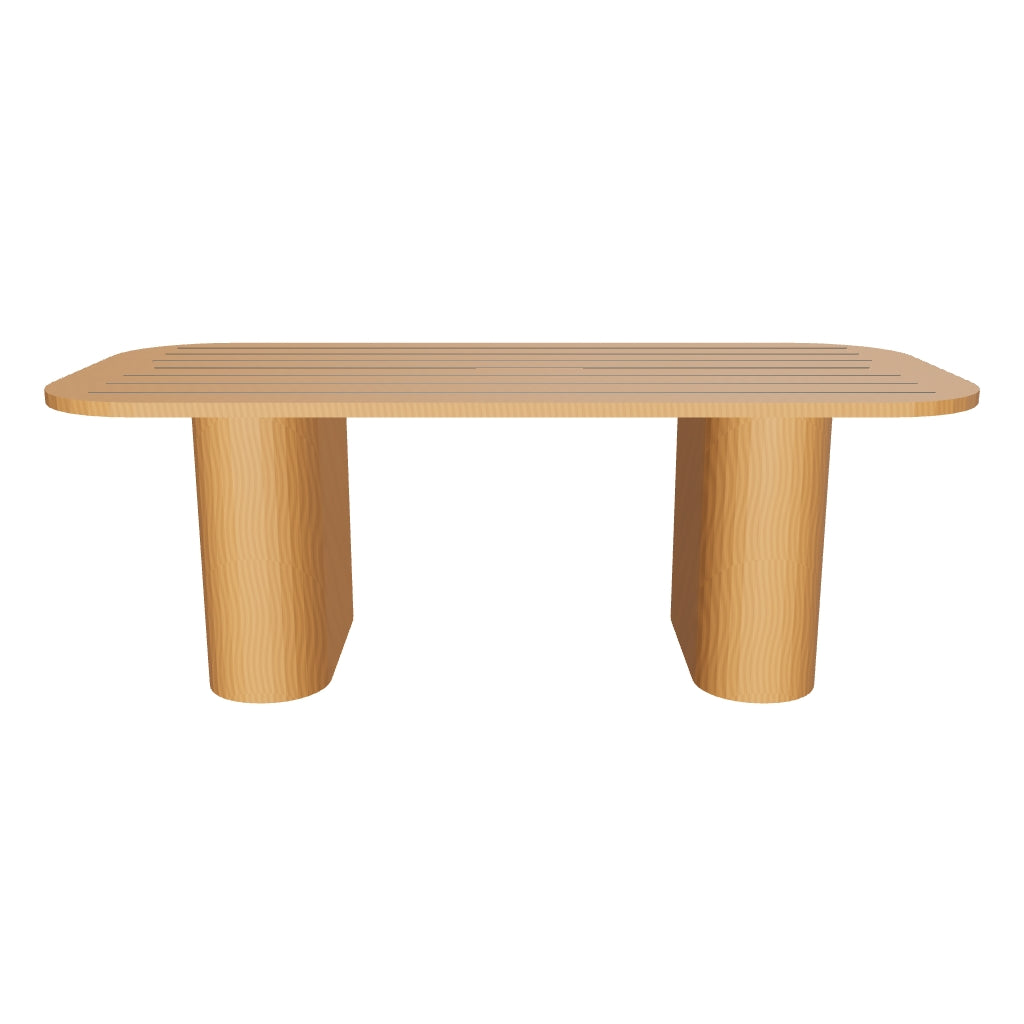 Palo Alto 3D | sku=OTC004-DTB-214 | asset=otc004-dtb-214-69e9e196 | variant=49260990038267 | Ripple Dining Table in Teak, 214 cm