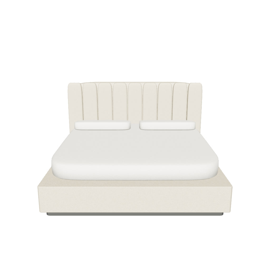 Palo Alto 3D | sku=YC-W-C-07-BED | asset=yc-w-c-07-bed-b3aec7fe | variant=49261303660795 | Modena Fabric Vertical Channel Panel Platform Bed