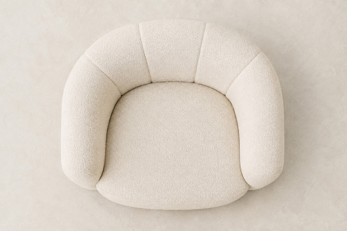 Adriana Swivel Chair, overhead top view