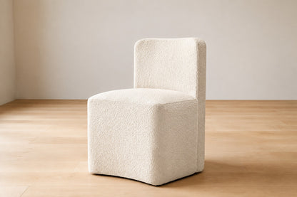 Aurelie Fabric Dining Side Chair, lifestyle scene in a quiet interior