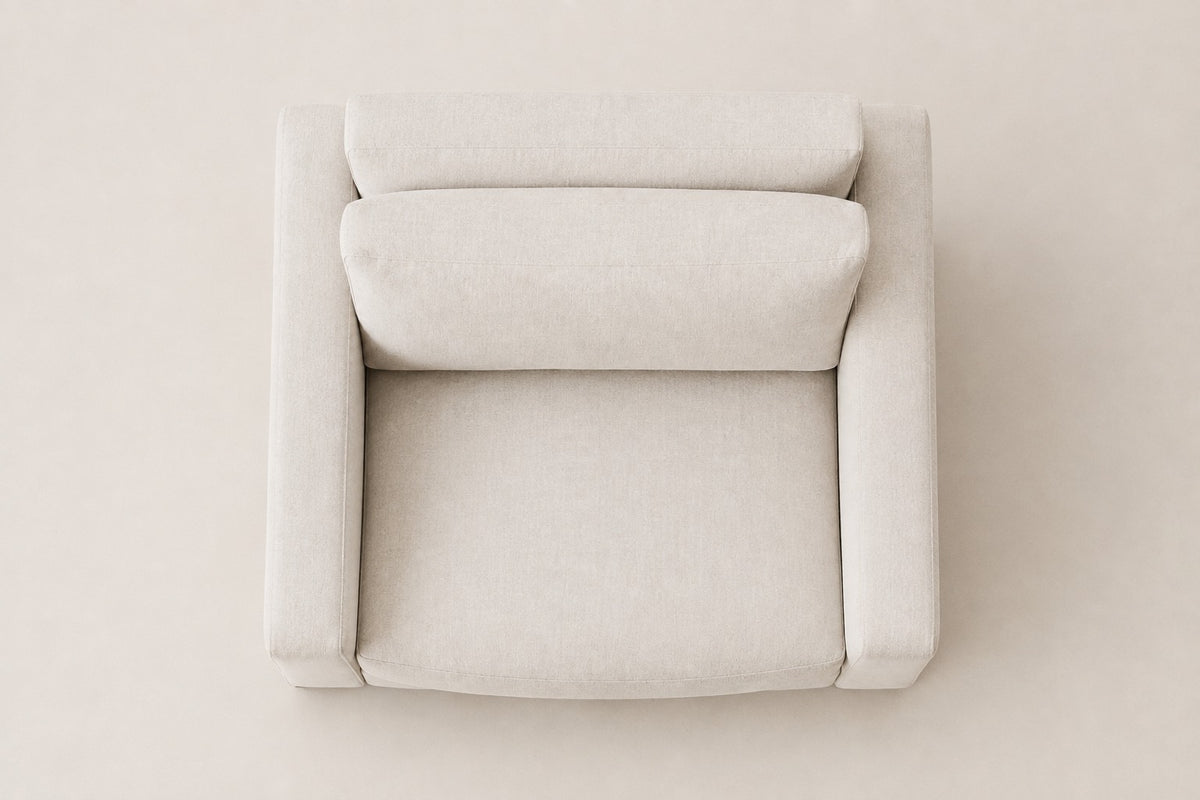 Belgian Classic Slope Arm Chair, overhead top view