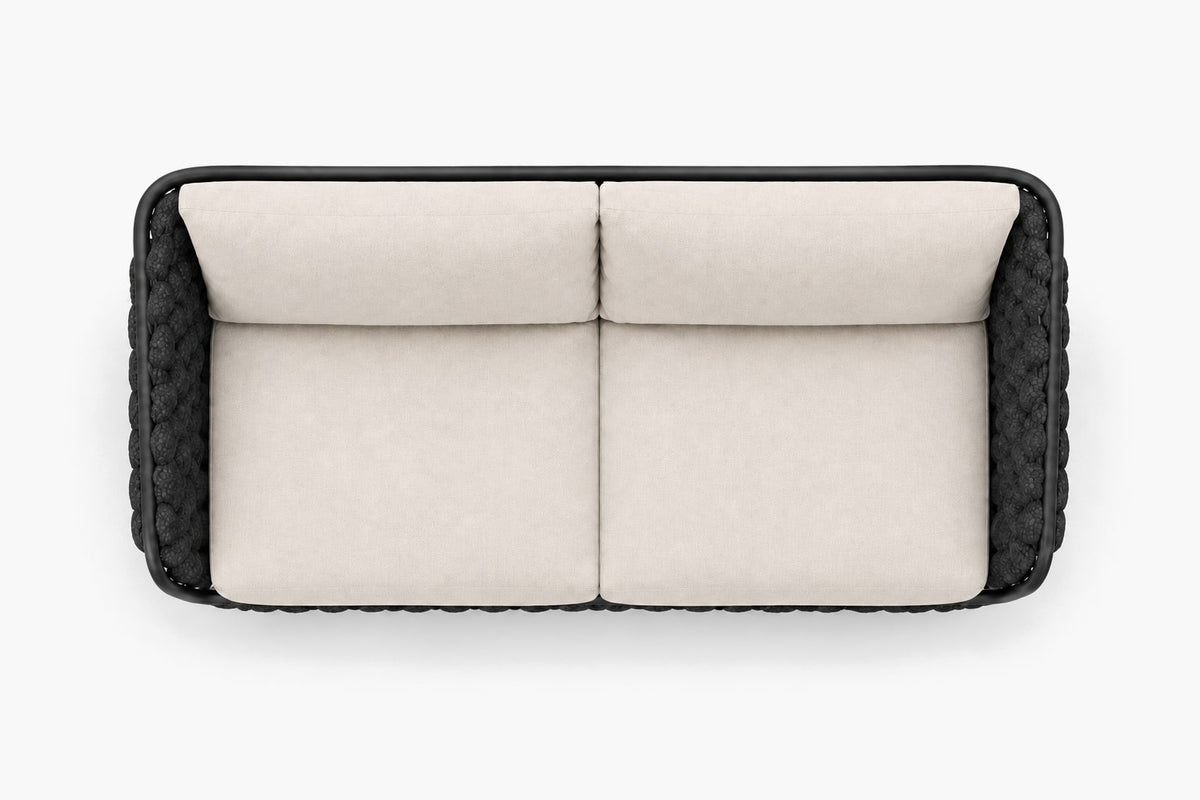 Bodrum Two-Seat Sofa, overhead top view