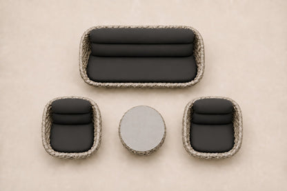 Cala Outdoor Sofa Set, overhead top view