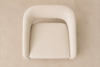 Corta Fabric Dining Armchair, overhead top view
