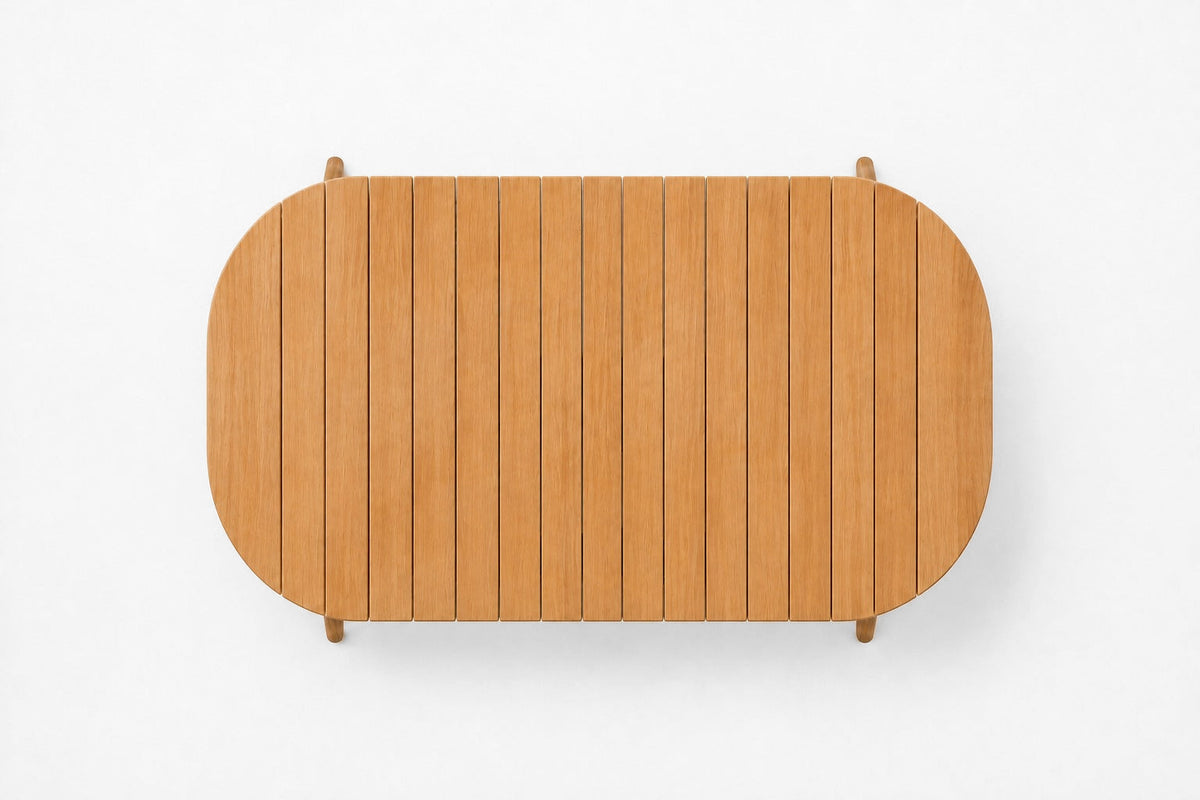 Estoril Dining Table, 160 cm, overhead top view