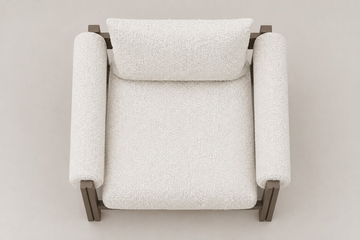 Ethereal Lounge Chair in Aluminium, overhead top view
