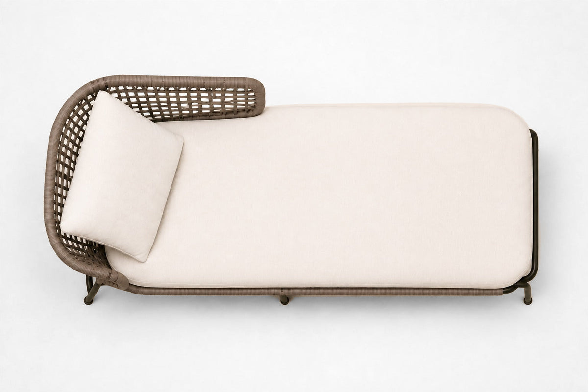 Ischia Chaise Sectional, overhead top view
