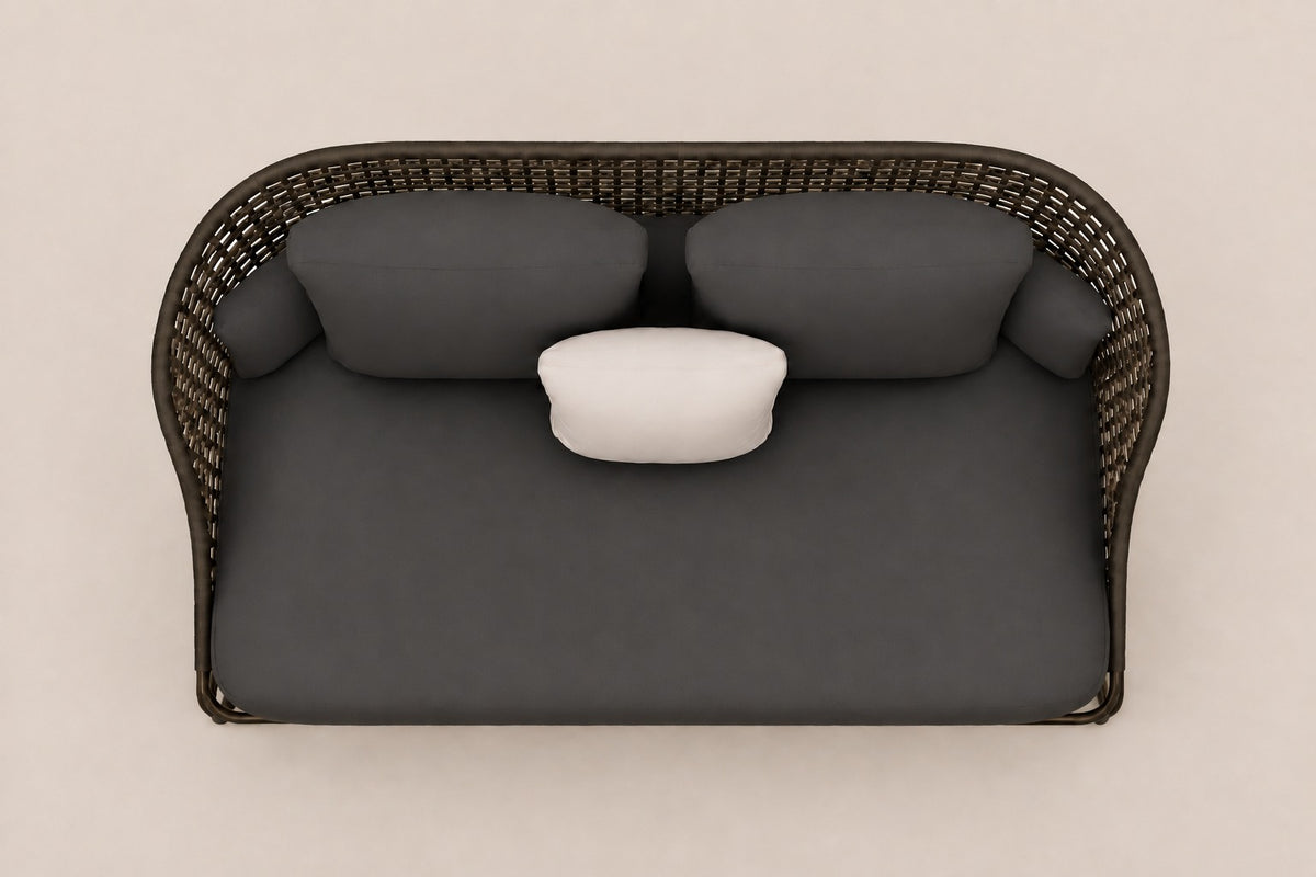 Ischia Two-Seat Sofa, overhead top view