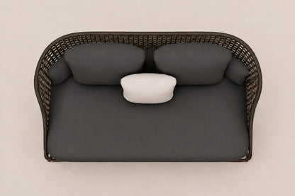 Ischia Two-Seat Sofa, overhead top view
