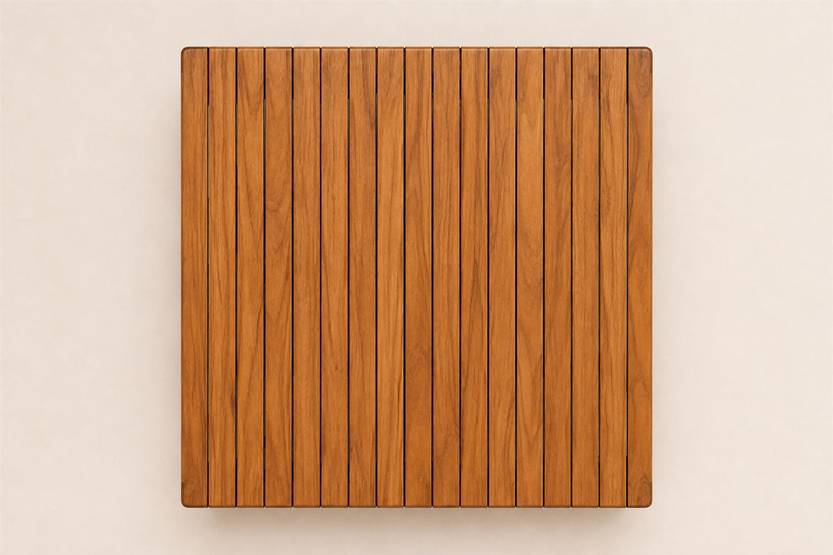 Lecce Dining Table, Square, overhead top view