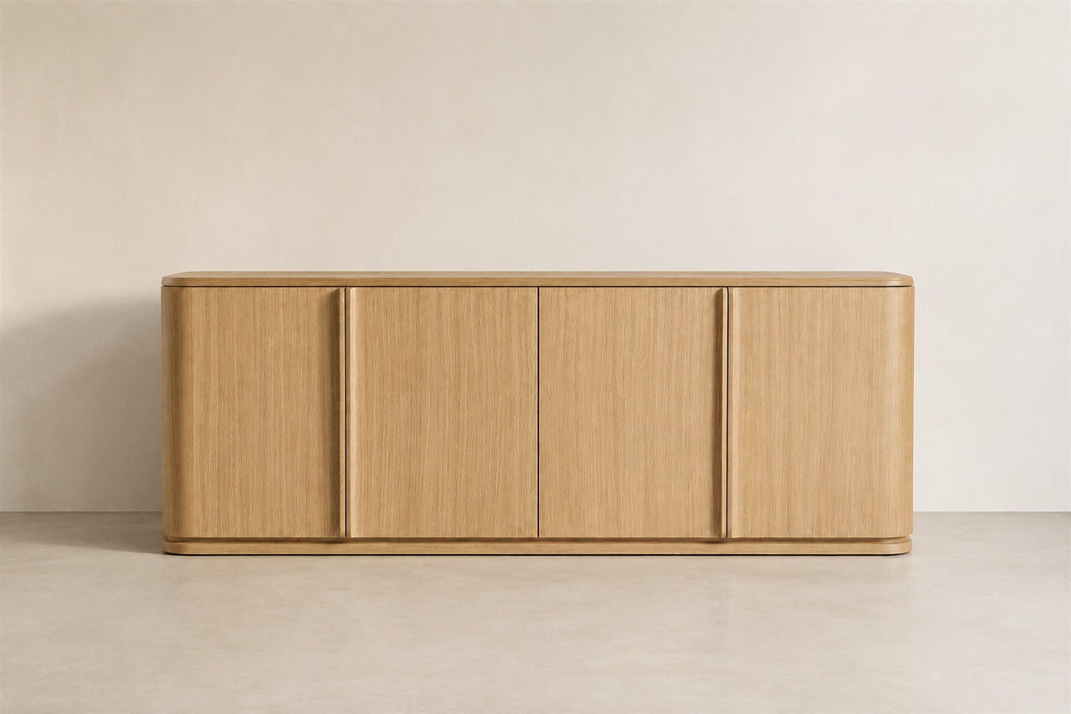 Ligné 4-Door Sideboard, photographed in a quiet interior
