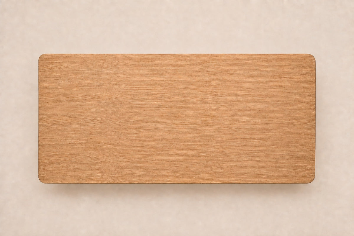 Ligné Pedestal Coffee Table, overhead top view