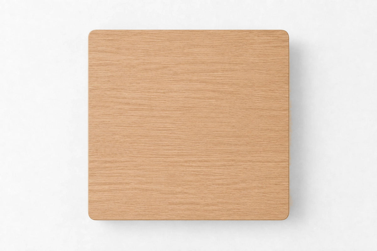 Ligné Plinth Square Side Table, overhead top view