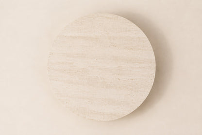 Luna Coffee Table in Aluminium, overhead top view