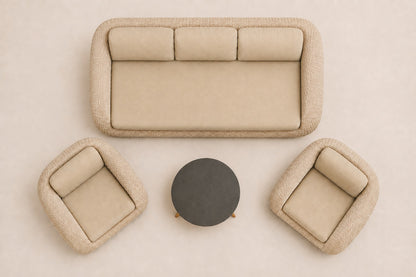 Marisol Outdoor Sofa Set, overhead top view