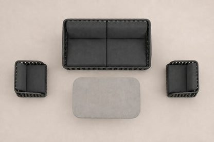 Mykonos Outdoor Sofa Set, overhead top view