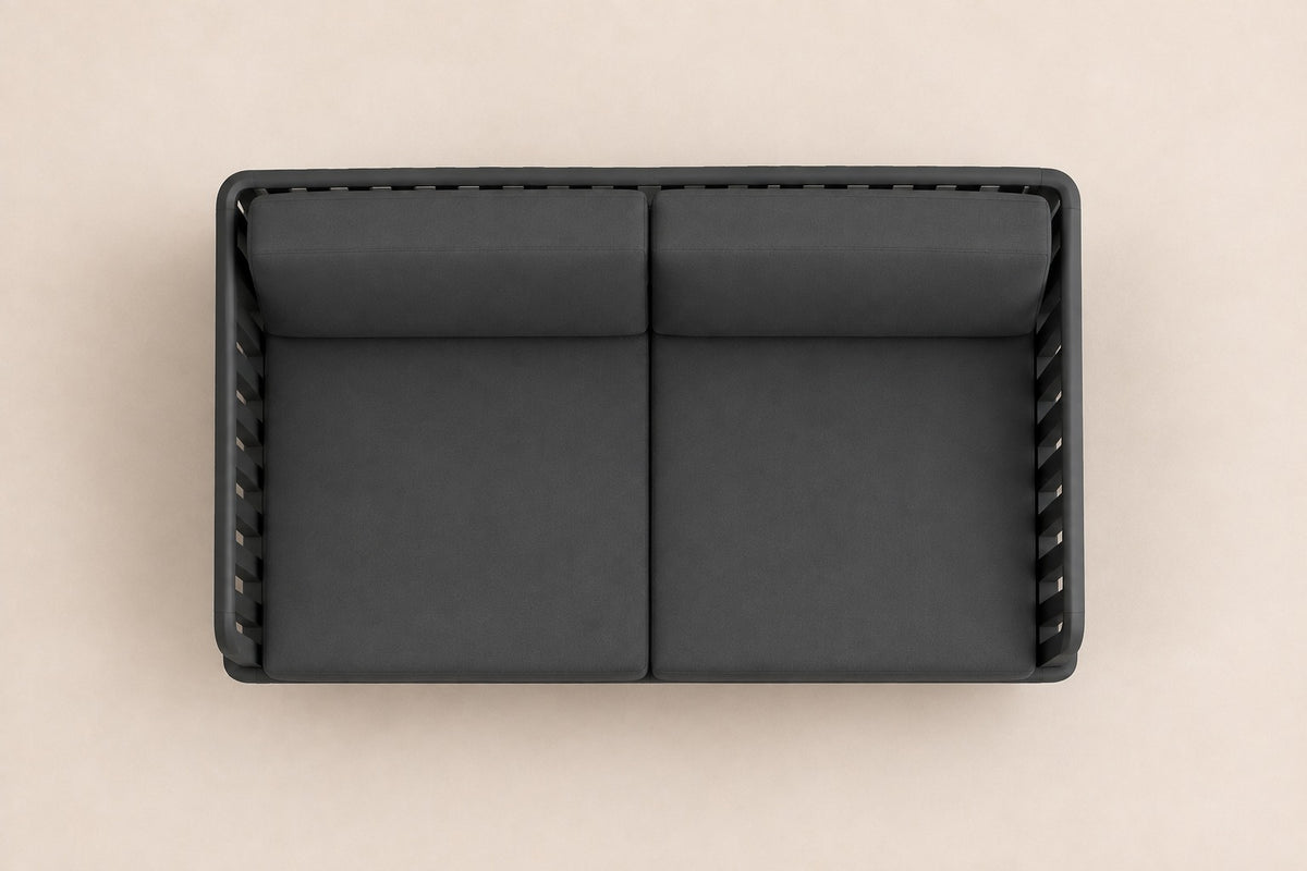 Mykonos Two-Seat Sofa, overhead top view