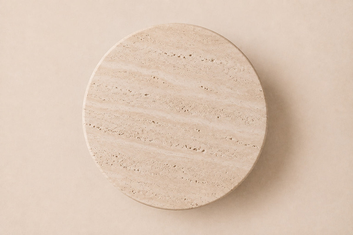 Ponti Round Side Table, overhead top view