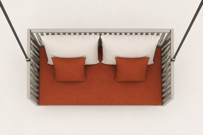 Portico Swing Bench, overhead top view