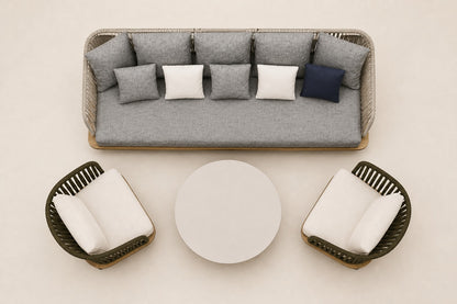 Portofino Outdoor Sofa Set, overhead top view