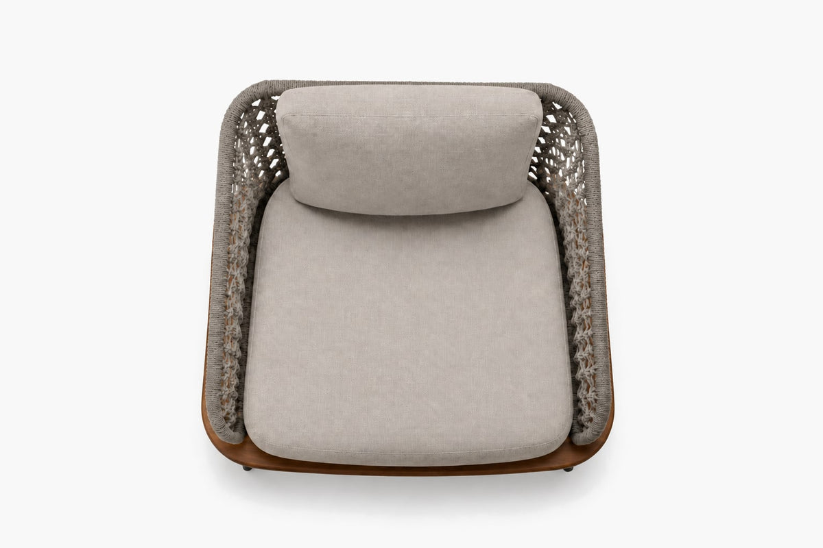 Positano Lounge Chair, overhead top view