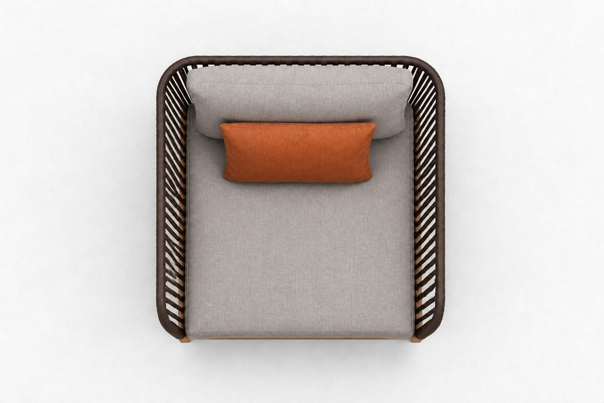 Puglia Lounge Chair, overhead top view