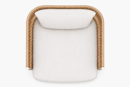 Ripple Lounge Chair in Aluminium, overhead top view
